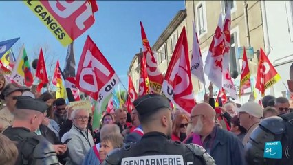 Teargas and pan bans as Macron faces fresh pension anger
