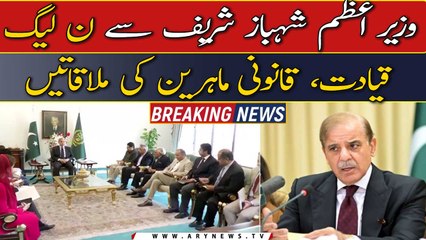 PML-N leadership, legal experts meet PM Shehbaz Sharif