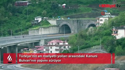 Türkiye’nin en maliyetli yolları arasındaki Kanuni Bulvarı'nın yapımı sürüyor