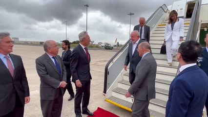 Lula chegada Portugal Gomes Cravinho