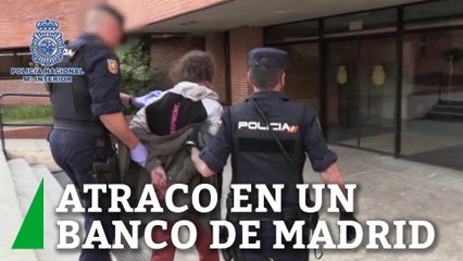 Atraco en un banco del centro de Madrid: la Policía detiene a un ladrón con 160.000 euros