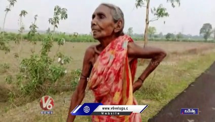70 Years Old women Walk Miles With The Help Of Chair To Collect Pension In Odisha | V6 News