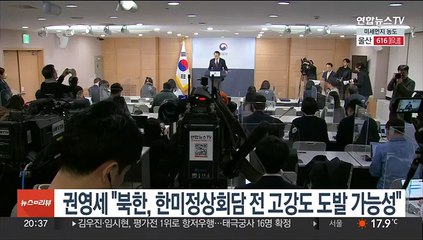 권영세 "북한, 한미정상회담 전 고강도 도발 가능성"