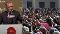 Cumhurbaşkanı Erdoğan, cami açılışında muhalefeti yuhalayanlara böyle karşılık verdi