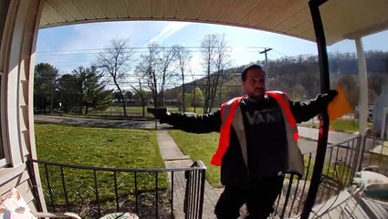 Doorbell camera captures armed robber posing as delivery driver
