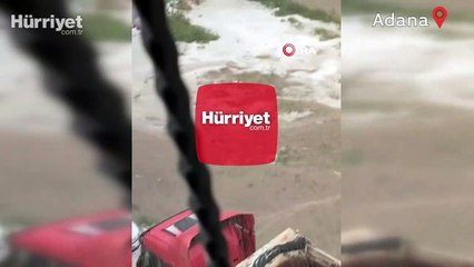 Adana’da kuvvetli yağış ve dolu sele neden oldu