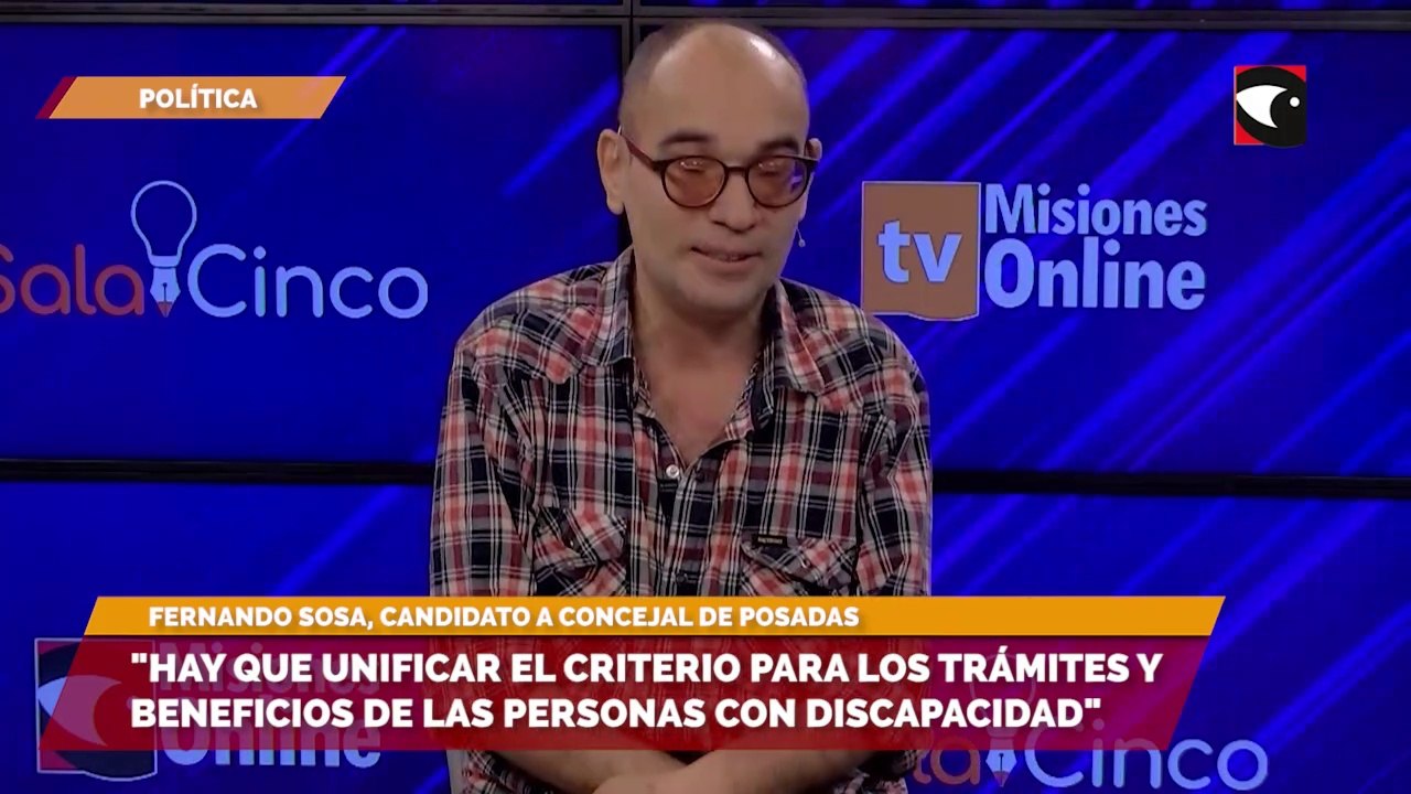 Fernando Sosa, candidato a concejal por el sublema Nativos Renovadores de Posadas propone medidas para mejorar la calidad de vida de las personas con discapacidad