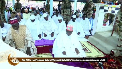AidAlFitr : l"imam Badrou salue la présence de Doumbouya à Labé