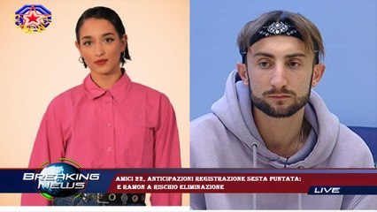 Amici 22, anticipazioni registrazione sesta puntata:  e Ramon a rischio eliminazione