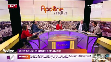 Apolline de Malherbe prise de court par son chroniqueur dans son émission "Apolline matin" sur RMC Story