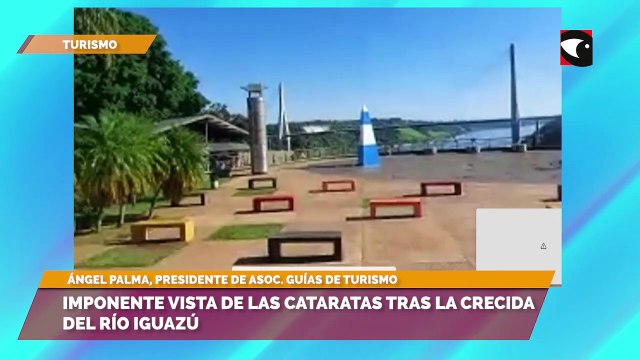 Imponente vista de las cataratas tras la crecida del Río Iguazú
