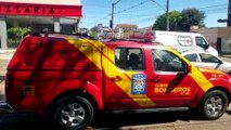 Motociclista fica gravemente ferido em acidente na Rua Fortaleza esquina com Rua Nereu Ramos