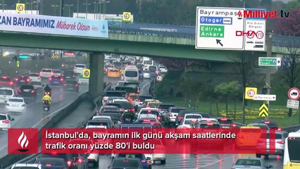 İstanbul trafiğinde bayram yoğunluğu