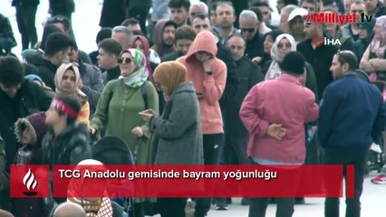 TCG Anadolu gemisinde bayram yoğunluğu