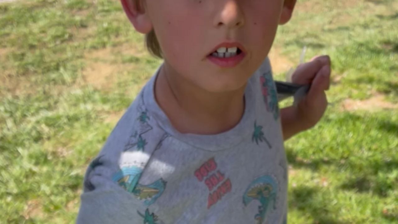 Things get real for 8 y/o when he finds a real bird egg while collecting Easter eggs