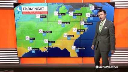 Advancing cold front pushes storm threat east