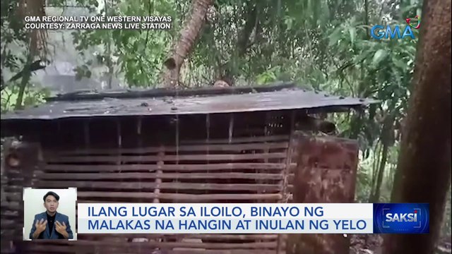 Ilang lugar sa Iloilo, binayo ng malakas na hangin at inulan ng yelo | Saksi