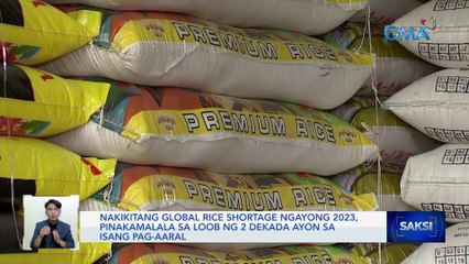 Nakikitang global rice shortage ngayong 2023, pinakamalala sa loob ng 2 dekada ayon sa isang pag-aaral | Saksi
