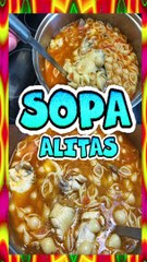 sopa de alitas para la comida esta delicioso #sopa #pollo #caldo #pozole #menudo #foodie #challenegefood