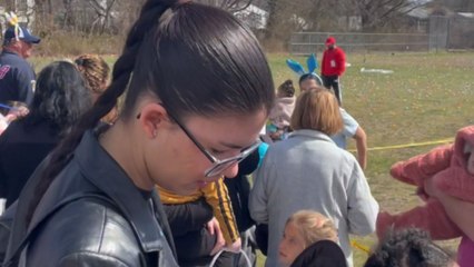 Mom takes grandma & daughter to a fun-filled 10,000 Easter Egg Hunt Spectacle