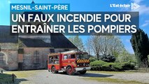 Exercice de pompiers à Mesnil-Saint-Père