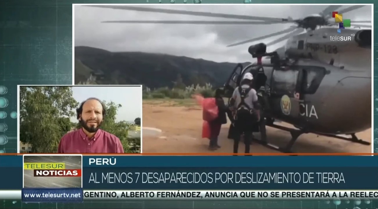 Perú: Continúan las labores de búsqueda y rescate tras deslizamiento de tierra