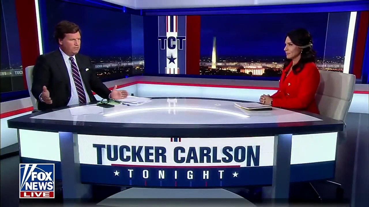 Tulsi warns Tucker how taxes could fund puberty blockers on military bases