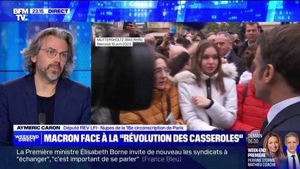 Pour Aymeric Caron (REV-LFI), Emmanuel Macron parle avec "une forme de mépris pour ce que souhaitent les Français"