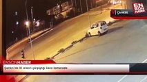 Çankırı'da iki aracın çarpıştığı kaza kamerada