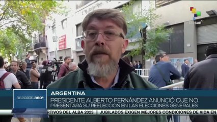 Pdte. argentino anunció que no presentará su reelección en comicios generales de octubre próximo