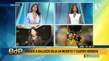 Ataque a balazos deja un muerto y cuatro heridos en Ate