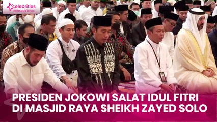 Presiden Jokowi Salat Idul Fitri di Masjid Raya Sheikh Zayed Solo