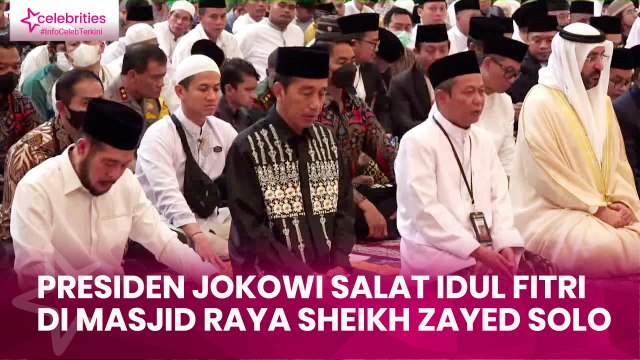 Presiden Jokowi Salat Idul Fitri di Masjid Raya Sheikh Zayed Solo