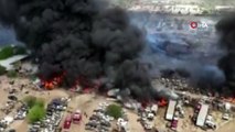 Meksika’da çalılıklarda çıkan yangın otoparka sıçradı: 20 araç küle döndü