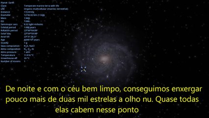 Viagem pela Via Láctea - A Via Láctea é uma galáxia espiral, da qual o Sistema Solar faz parte. Vista da Terra, aparece como uma faixa brilhante e difusa que circunda toda a esfera celeste, recortada por nuvens moleculares.