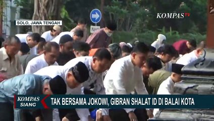 Meski Sang Ayah Salat di Masjid Raya, Gibran Pilih Salat Idulfitri di Balai Kota Solo