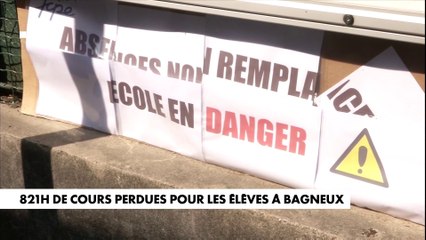 821h de cours perdues pour les élèves à Bagneux