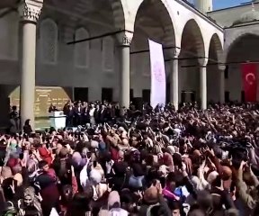 Erdoğan'dan camide kin dolu sözler! Sultanahmet Camii'yi AKP mitingine çevirdiler