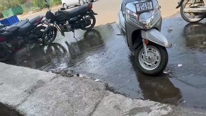 Wasting water in the scorching heat