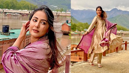 Eid 2023: Hina Khan Eid पर Golden Suit Look Viral,  Kashmir से...| Boldsky