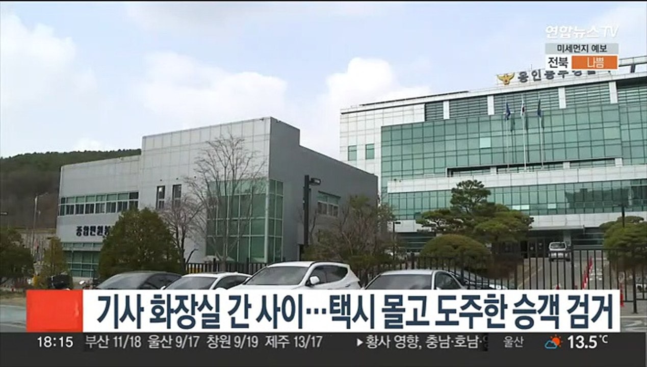 택시 기사 화장실 간 사이…도주한 손님 검거