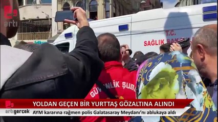 Yoldan geçen ve kalp hastası olduğunu belirten bir yurttaşa polis müdahale etti