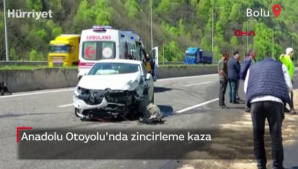 Anadolu Otoyolu'nda zincirleme kaza