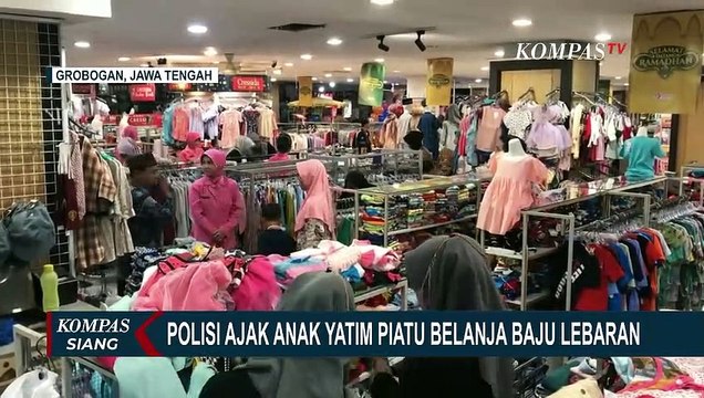 Kumpulkan Uang dari THR, Polisi Ajak 22 Anak Yatim Piatu untuk Belanja Baju Lebaran!
