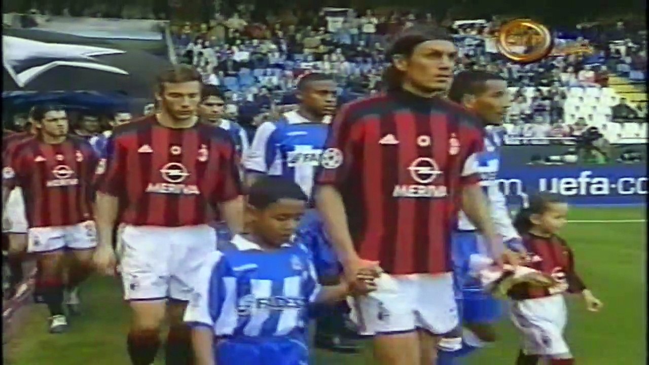 مباراة ديفرتيو لاكرونيا 4-0 ميلان دوري أبطال أوروبا 2003-2004