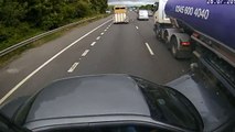 Car Accident results when driver tries to join a motorway *Dashcam Video*