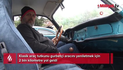 Nadir bulunan klasik araç görenlerin ilgi odağı oldu