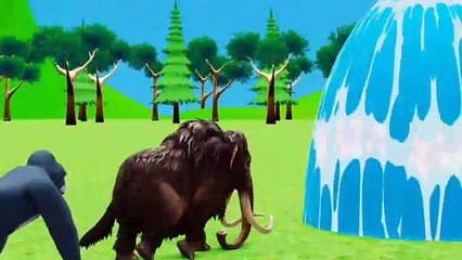 Paint and animals gorilla, Elephant, Duck Cartoon, Lion, Cow Fountain Crossing Wild Animals Game