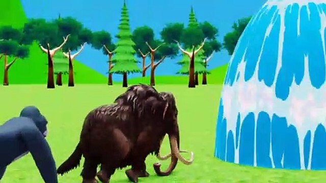 Paint and animals gorilla, Elephant, Duck Cartoon, Lion, Cow Fountain Crossing Wild Animals Game