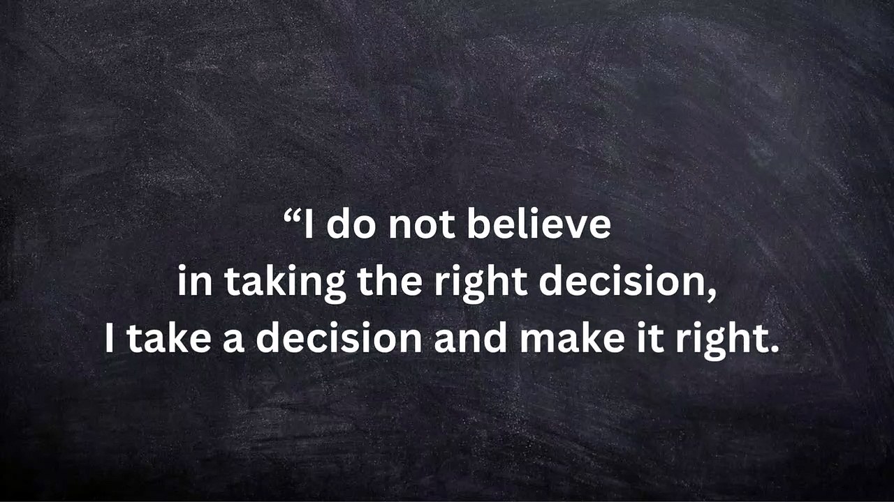 “I do not believe..."